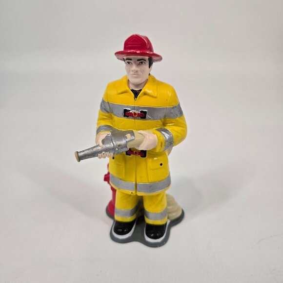 Lakeshore Firefighter Figure Community Helper with Waterhose & Fire Hydrant 5.5" - Picture 2 of 10